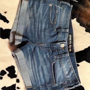 Express Jeans Blue Denim Shorts